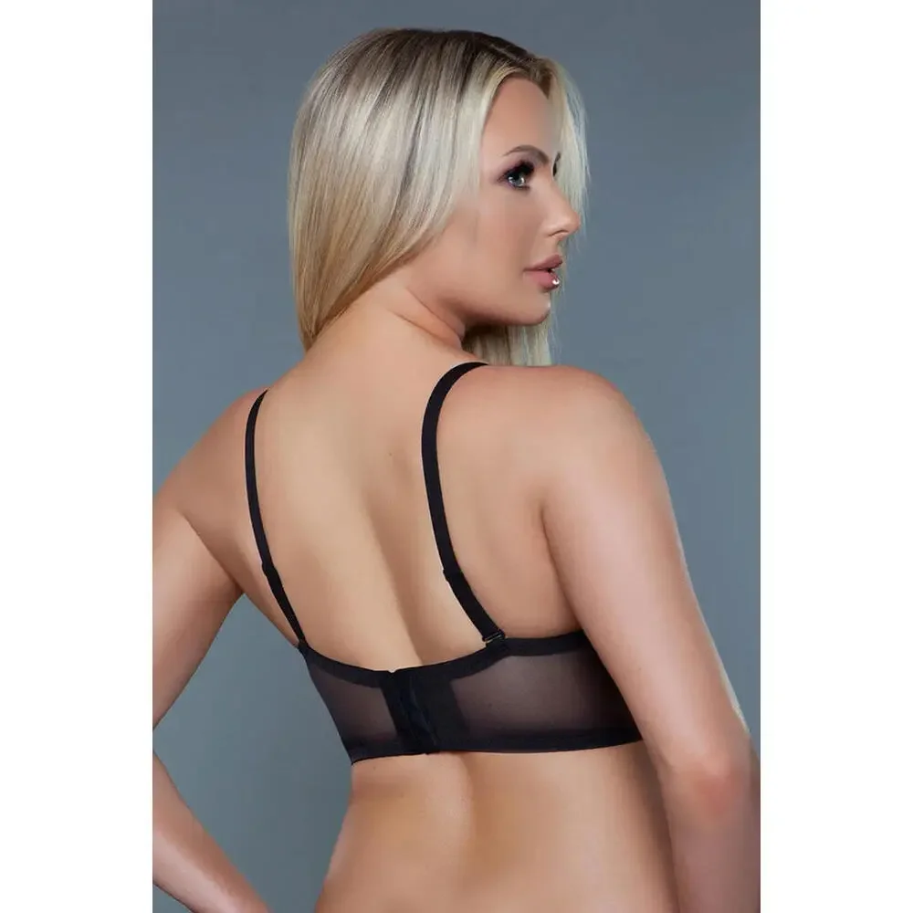 BE WICKED V NECK BRALETTE‎ BLACK 36B NWT